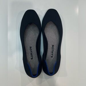 like new worn once rothy’s (rothys) black square toe flats sz 6.5